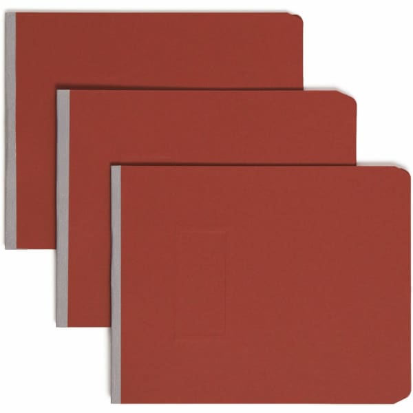 Smead Premium Pressboard Report Cover, 8-1/2in x 11in, 100% Recycled, 2in Capacity, Red