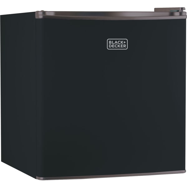 Black+Decker BCRK17B 1.7 Cubic-ft Refrigerator/Freezer (Black) - 1.70 ft3 - Reversible - Black