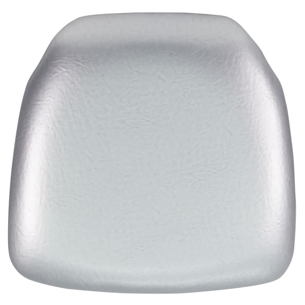 Flash Furniture Chiavari Chair Cushion, Hard Vinyl, 2inH x 15-1/2inW x 15-1/2inD, Silver