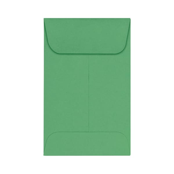 LUX Coin Envelopes, #1, Gummed Seal, Holiday Green, Pack Of 250