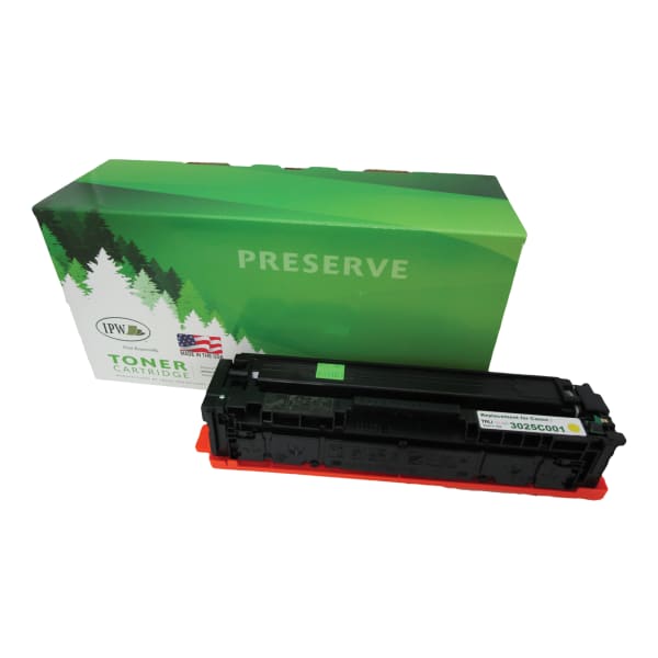 IPW Preserve Remanufactured Yellow High Yield Toner Cartridge Replacement For Canon 054H Y, 3025C001, 545-025-ODP