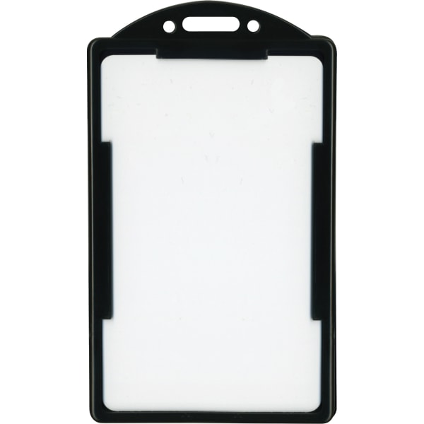 Advantus ID Card Holder - Support 2.13in x 3.38in Media - Vertical - Black - 25 / Pack