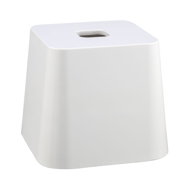 Erwyn Products Madison Tissue Box Covers, 5-3/4inH x 6-1/2inD x 6-1/2inL, White, Case Of 12 Covers