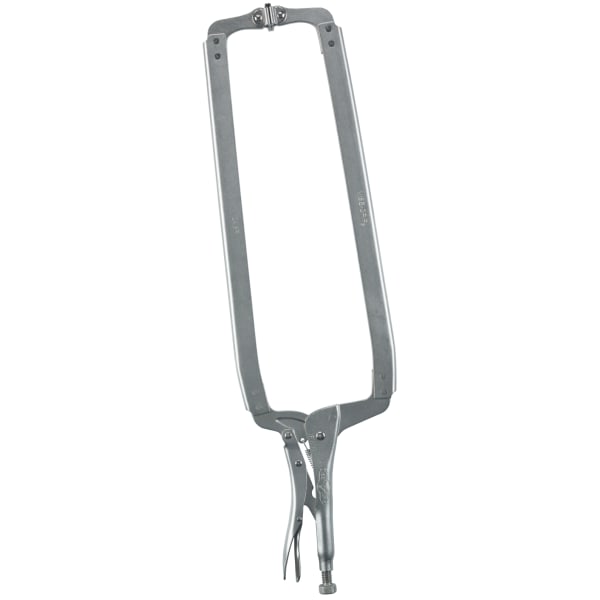 Locking C-Clamps with Swivel Pads, Jaw Opens to 10 in, 24 in Long