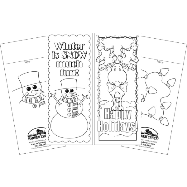 Barker Creek Bookmark Duets, Celebrate Winter, Pack Of 60