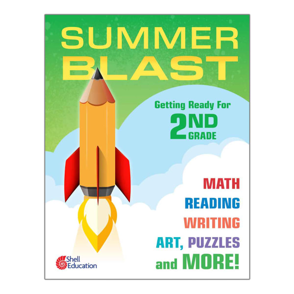 Shell Education Summer Blast Activity Book, Getting Ready For Grade 2