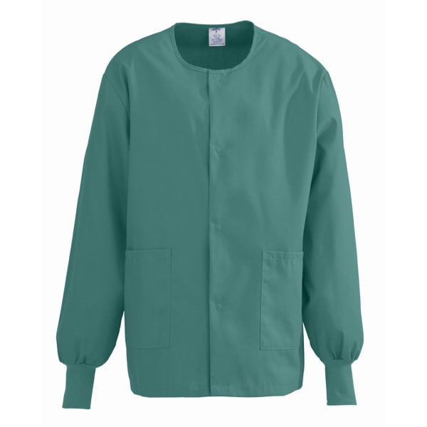 Medline ComfortEase Unisex Warm-Up Scrub Jacket, 5X, Evergreen