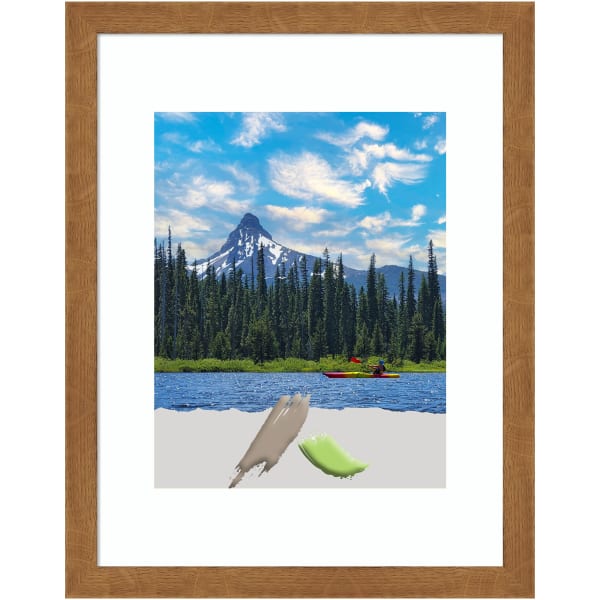 Amanti Art Carlisle Narrow Wood Picture Frame, 12in x 15in, Opening Size 11in x 14in (Matted To 8in x 10in), Blonde