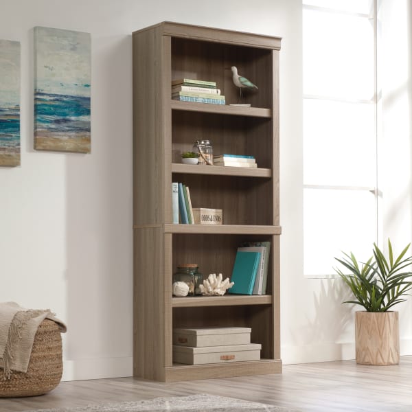 Realspace 72inH 5-Shelf Bookcase, Spring Oak