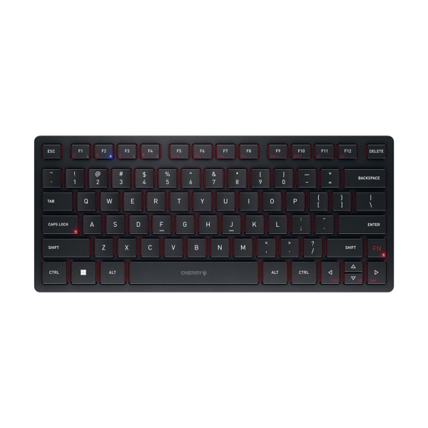 CHERRY KW 9200 MINI - Keyboard - wireless - 2.4 GHz, Bluetooth 5.0 - QWERTY - US - key switch: CHERRY SX - black