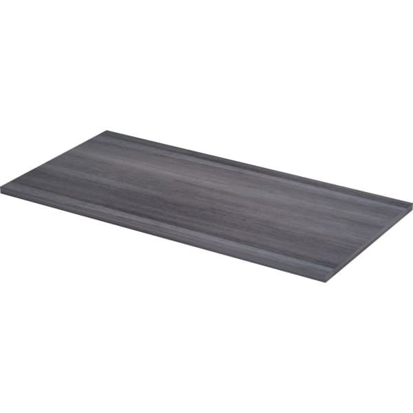 Lorell Relevance Series Tabletop - Straight Edge - Finish: Charcoal, Laminate