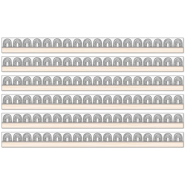 Carson Dellosa Education Happily Ever Elementary Creatively Inspired Straight Borders, Rainbows, 12 Borders Per Pack, Set Of 6 Packs