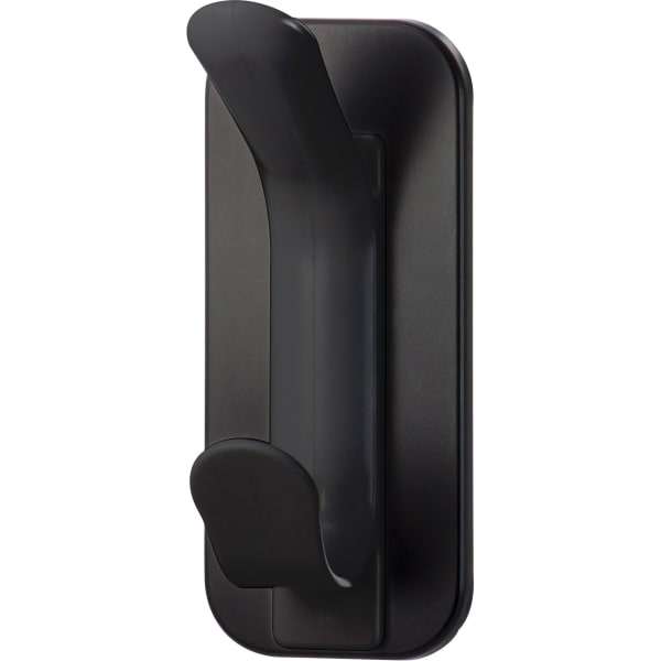 Lorell Magnetic Double Coat Hook, 2-1/4inH x 2-1/2inW x 5inD, Black