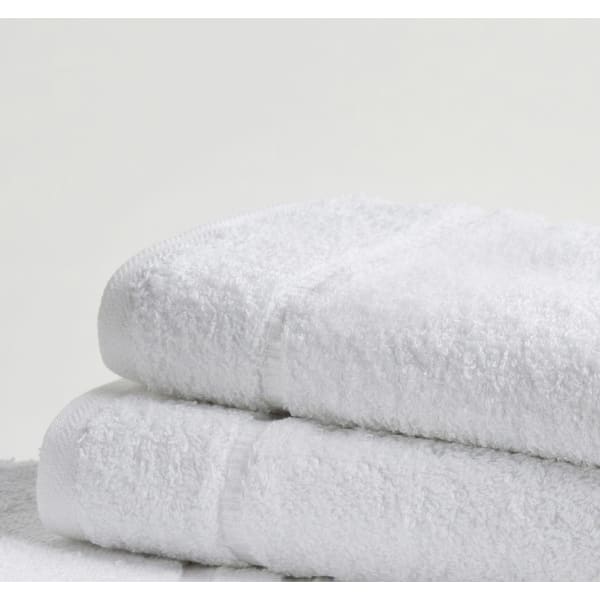 HSM Washcloths, Sobellisima, 13in x 13in, White, Oxbridge Dobby Border, Total Qty 240