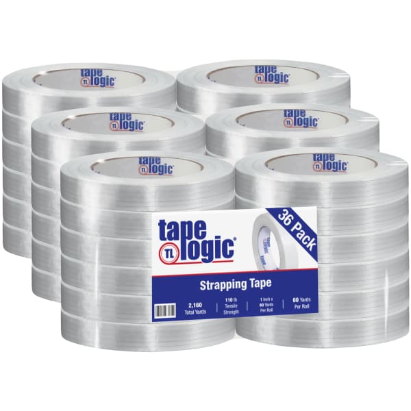 Tape Logic 1300 Strapping Tape, 1in x 60 Yd., Clear, Case Of 36