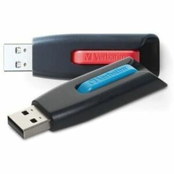 64GB Store "n Go V3 USB 3.2 Gen 1 Flash Drive - 2pk - Red, Blue - 64GB - 2pk - Red, Blue