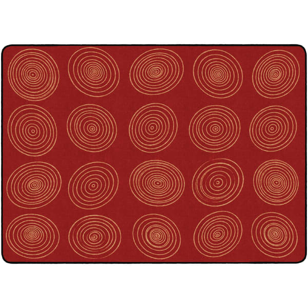 Flagship Carpets Circles Rug, Rectangle, 6ft x 8ft 4in, Brick
