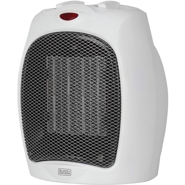 Black+Decker BHDC500W46 1,500W Desktop Ceramic Heater, White