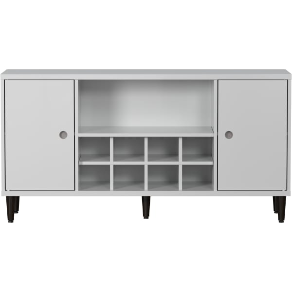 Trendfurn Evolution 54inW Clik Tool-Less Sideboard Cabinet, White/Wenge