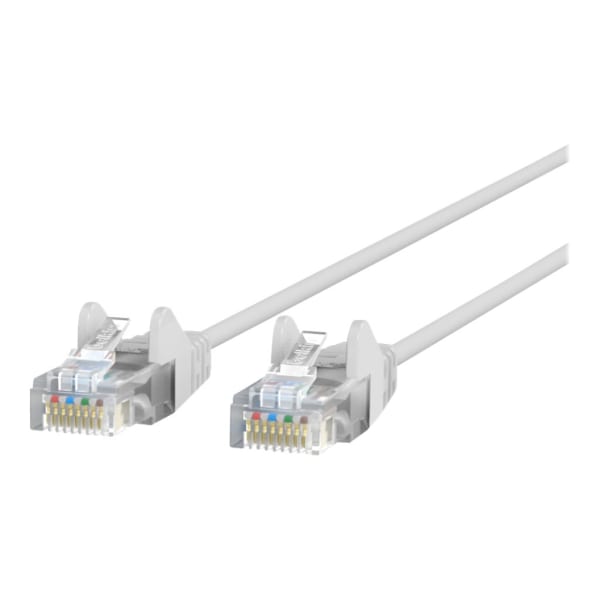 Belkin CAT6 Slim Gigabit Snagless UTP Ethernet Cable - 20 ft Category 6 Network Cable for Network Device, Notebook, Desktop Computer, Modem, Router, Wall Outlet - First End: 1 x RJ-45 Network - Male - Second End: 1 x RJ-45 Network - Male - 1 Gbit/s