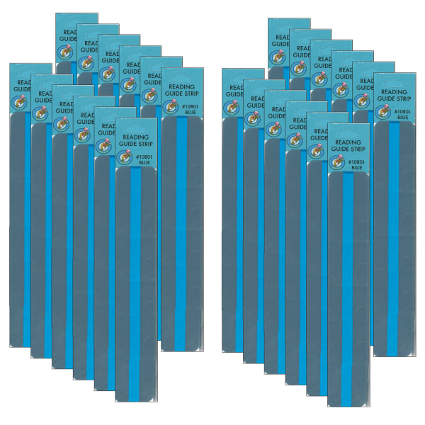 Ashley Sentence Strip Reading Guides, 1-1/4in x 7-1/4in, Blue, Pack Of 12 Guides, Set Of 2 Packs