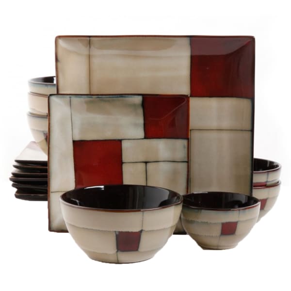 Gibson Elite Azeal 16-Piece Dinnerware Set, Taupe