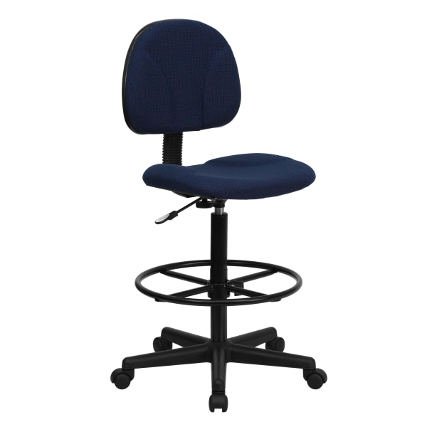 Flash Furniture Fabric Drafting Chair (Cylinders: 22.5ft"-27ft"H or 26ft"-30.5ft"H), Navy/Black