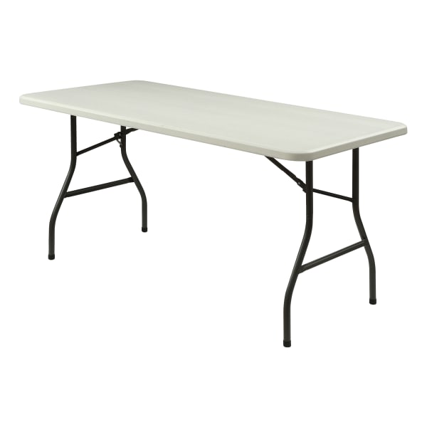 Lorell Ultra-Lite Economy Folding Table, 29-3/10inH x 72inW x 30inD, Gray
