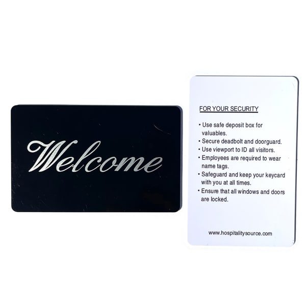 Hospitality Source RFID Welcome Key Cards, Classic Black, Set Of 200 Key Cards