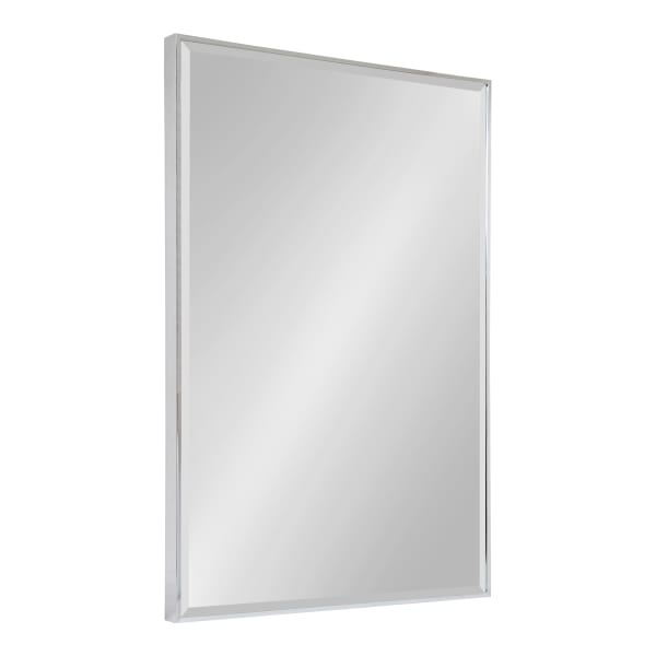 Uniek Kate And Laurel Rhodes Framed Rectangle Mirror, 36-13/16inH x 24-13/16inW x 1-5/8inD, Silver