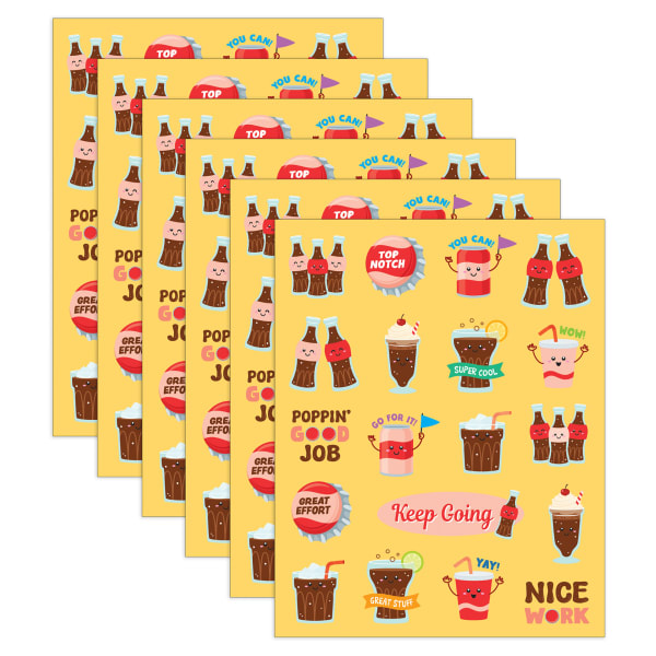 Teacher Created Resources Smelly Stickers, Cola, 114 Per Pack, Set Of 6 Packs