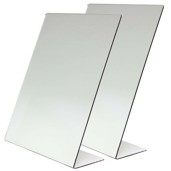 Creativity Street 1-Sided Self-Portrait Mirrors, 8-1/2in x 11in, Silver, Pack Of 2 Mirrors