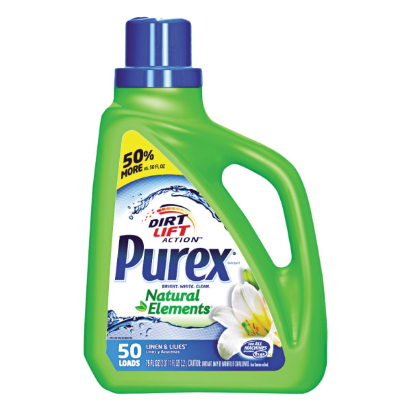 Purex Ultra Natural Elements HE Liquid Detergent, Linen & Lilies Scent, 75 Oz Bottle