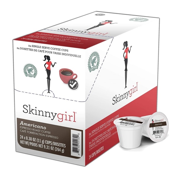 Skinnygirl Single-Serve K-Cup Coffee, Americano Espresso Roast, Box Of 24 Pods