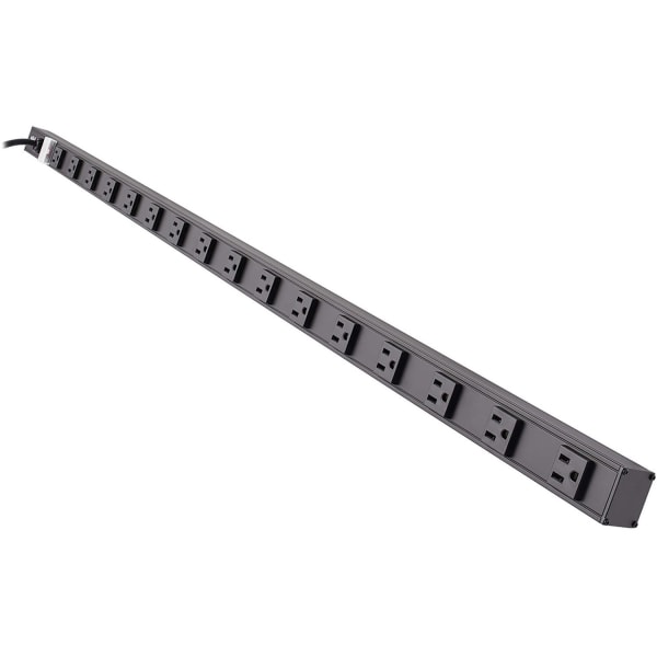 Eaton Tripp Lite Series 16 Outlet Power Strip 5-15R 15ft Cord Vertical 5-15P 48in Black - Power distribution strip - PS4816B