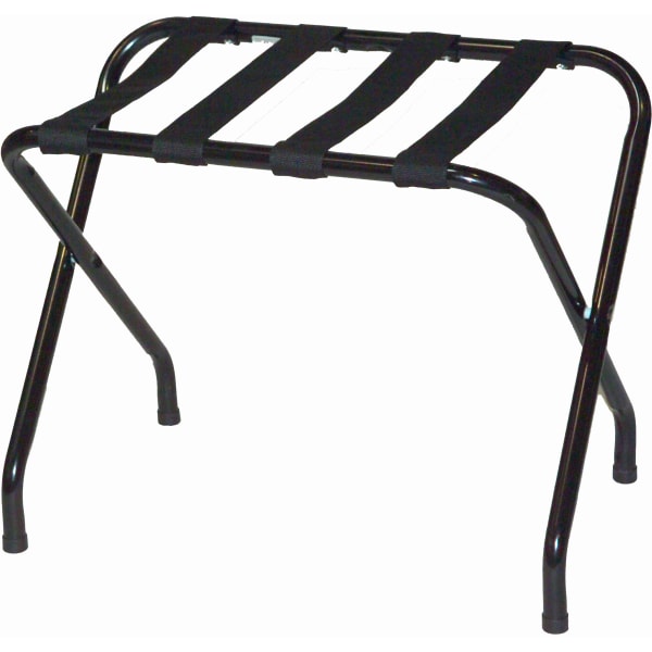 CSL Flat Top Metal Luggage Racks, 20inH x 26inW x 16inD, Black/Black, Pack Of 6 Racks