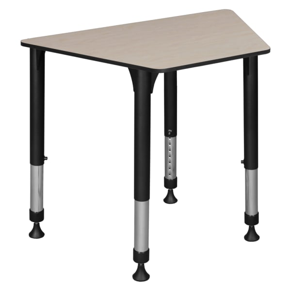 Regency 36inW Trapezoidal Adjustable Height Student Desk, Maple