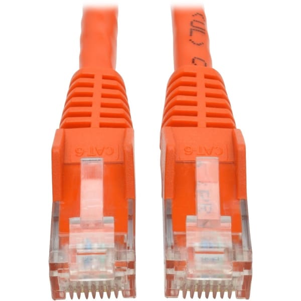 Tripp Lite Cat6 Gigabit Snagless Molded (UTP) Ethernet Cable (RJ45 M/M) PoE Orange 15 ft. (4.57 m) - Category 6  - N201015OR