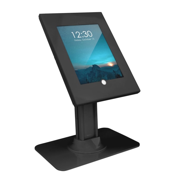 Mount-It! Anti-Theft Steel Tablet Countertop Stand for iPad/iPad Air/iPad Pro, 5-1/4inH x 9-3/4inW x 14inD, Black