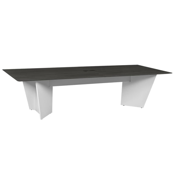 Regency Array Melamine Oval Conference Table, 29inH x 120inW x 48inD, Ash Gray/White