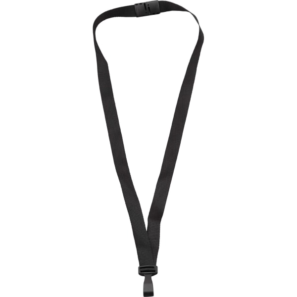 Advantus Plastic Hook Flat Breakaway Lanyard - 36in Length - Black - Plastic - 12 / Pack
