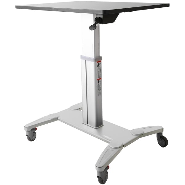 StarTech.com 28inW Mobile Sit-Stand Workstation, Silver