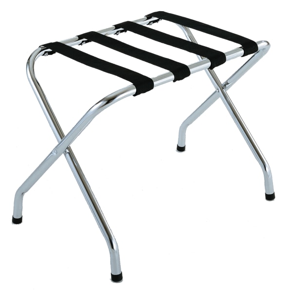 CSL Flat Top Metal Luggage Racks, 20inH x 26inW x 16inD, Zinc/Black, Pack Of 6 Racks