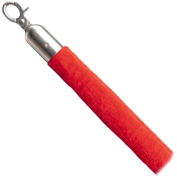 CSL Velour Stanchion Rope, 4inH x 4inW x 60inL, Red