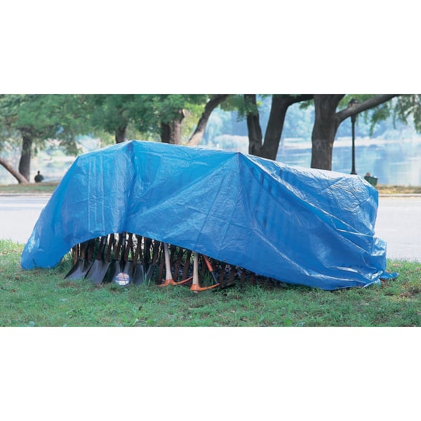 Multiple Use Tarps, 40 ft Long, 30 ft Wide, Polyethylene, Blue