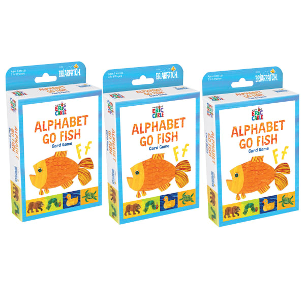 Briarpatch The World Of Eric Carle Alphabet Go Fish Card Game, Pack Of 3