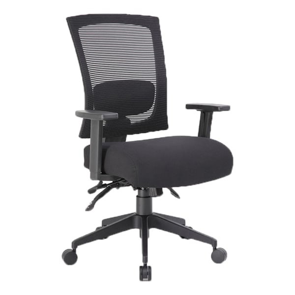 Boss Office Products Mesh-Back 3-Paddle Task Chair, Black