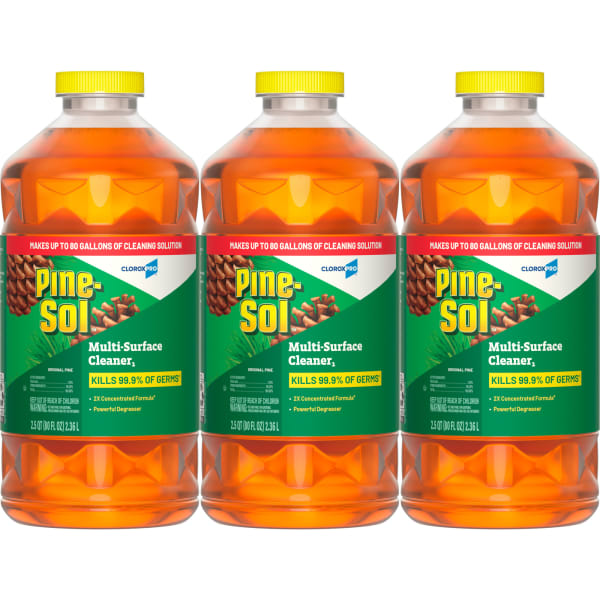 CloroxPro Pine-Sol Multi-Surface Cleaner, Original Pine, 80 Fl Oz, Pack Of 3 Bottles
