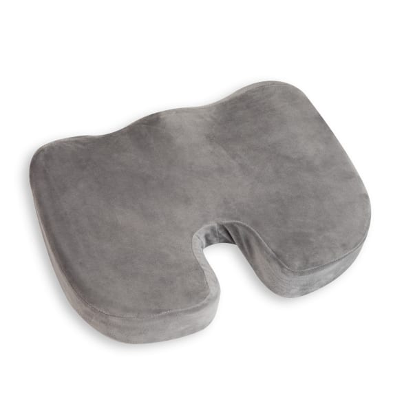Mind Reader Orthopedic Seat Cushion, Memory Foam,  2-3/4inH  x 13-1/2inW x 18inL, Gray