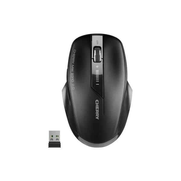 CHERRY MW 2310 2.0 - Mouse - right and left-handed - optical - 6 buttons - wireless - RF, 2.4 GHz - USB wireless receiver - black